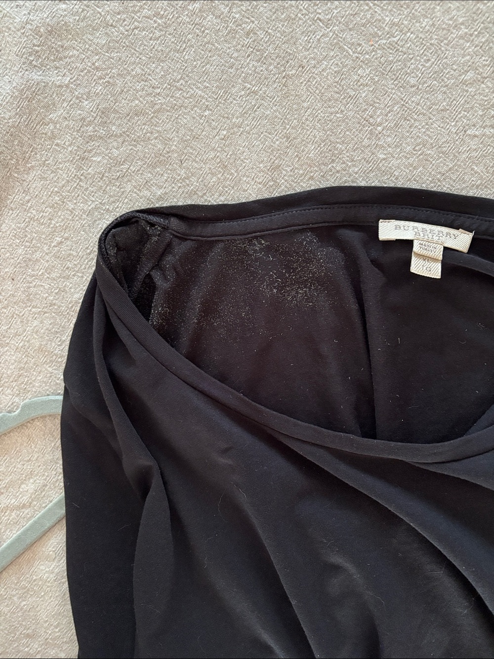 Burberry Ladies Black Nova Check 93% Cotton/Spandex Light Top-XL - Picture 13 of 14